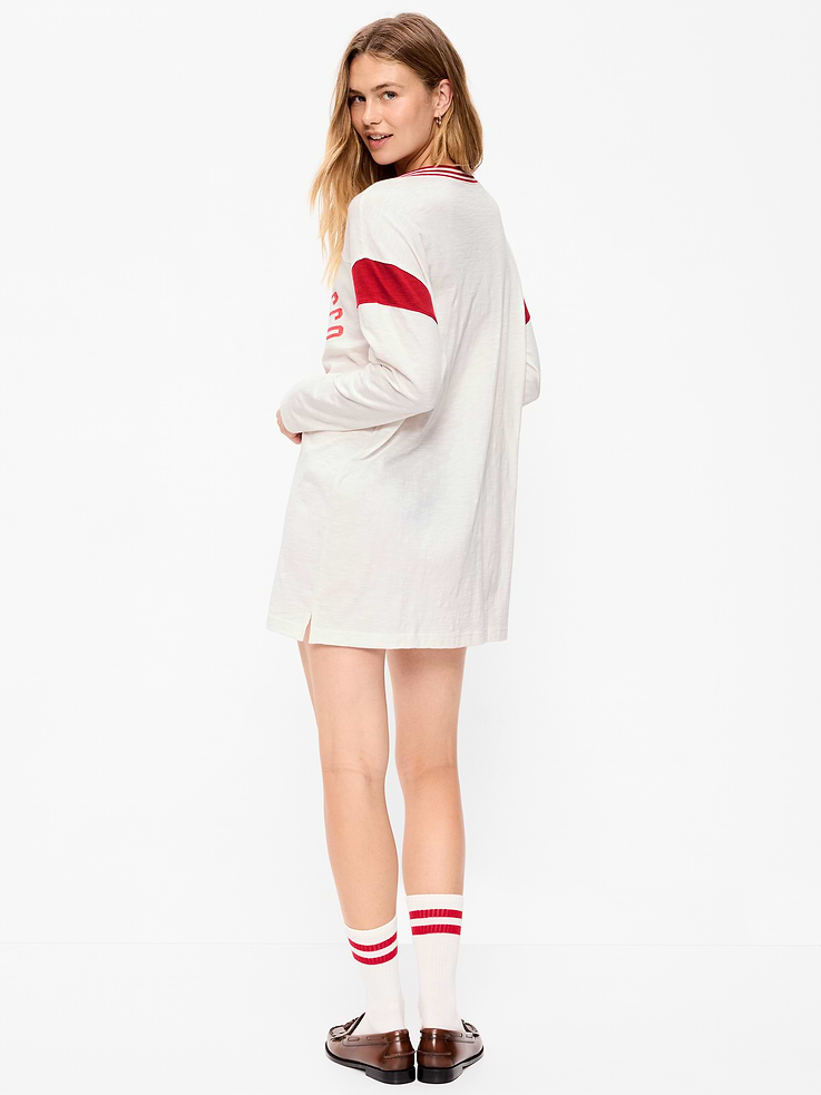 Image 2 of 5, San Francisco 49ers Oversized Mini Football Dress for Women