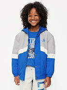 Image number 1 showing, Detroit Lions Oversized Crinkled Hooded Jacket for Boys