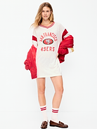 Image number 1 showing, San Francisco 49ers Oversized Mini Football Dress for Women