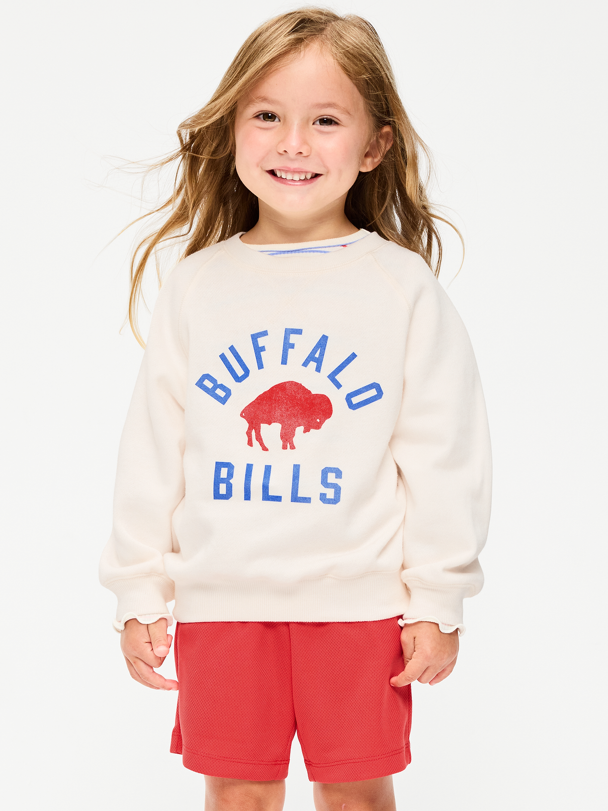 Image number 1 showing, Buffalo Bills Crew-Neck Sweatshirt for Toddler Girls