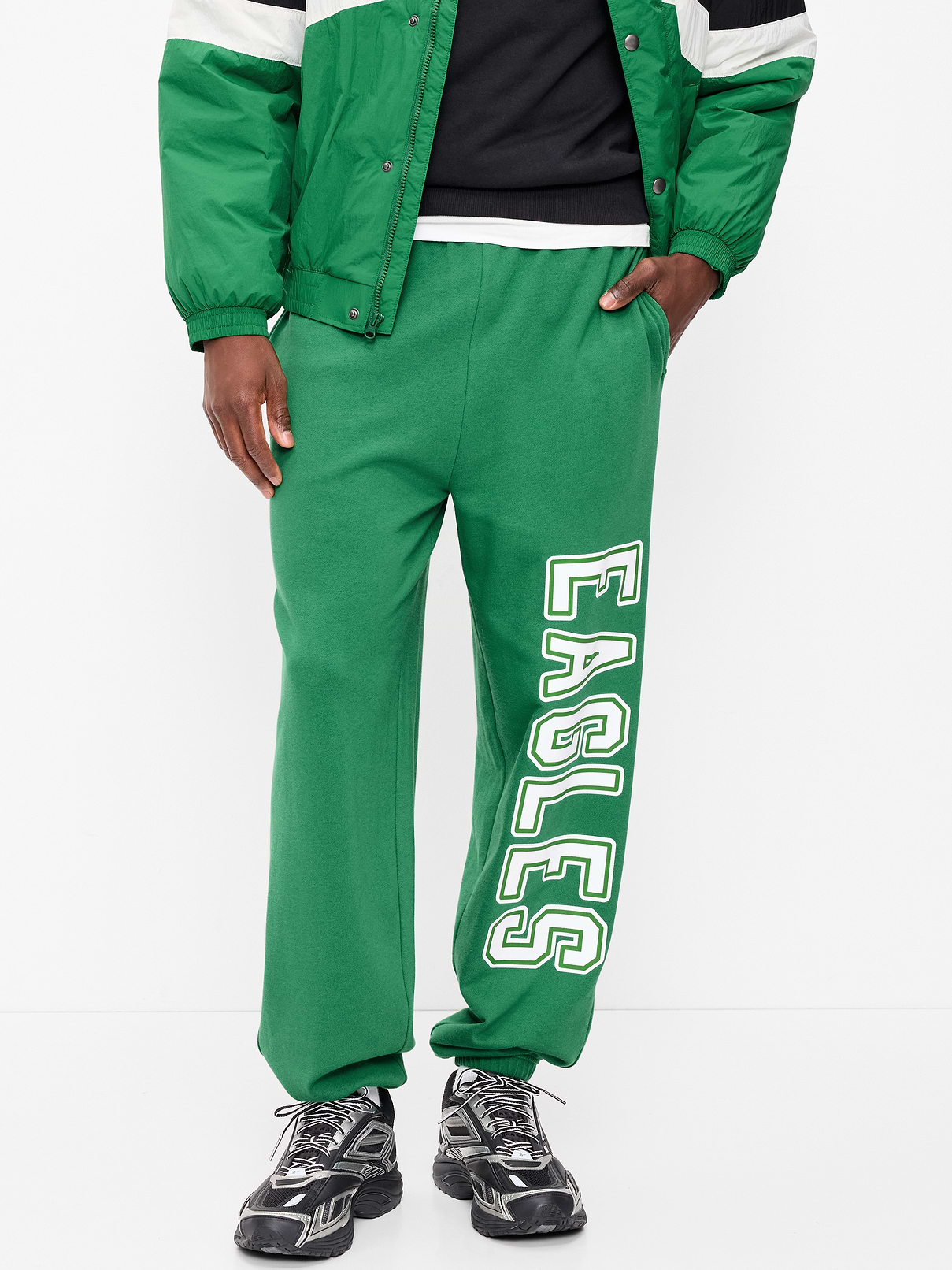 Image 3 of 5, Philadelphia Eagles Baggy Jogger Sweatpants for Adults