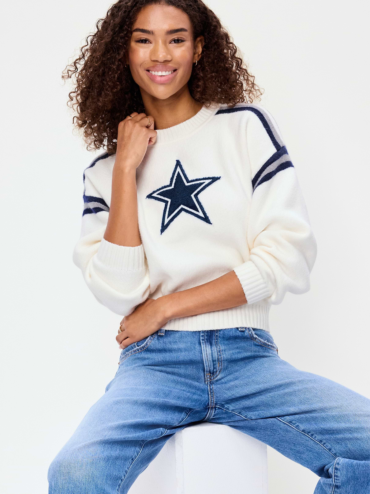 Image number 3 showing, Dallas Cowboys Cropped Sweater for Women
