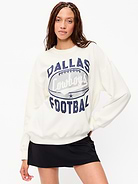 Image number 1 showing, Dallas Cowboys Oversized Fleece Sweatshirt for Women