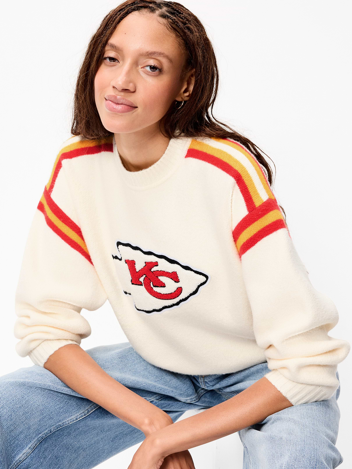 Image number 3 showing, Kansas City Chiefs Cropped Sweater for Women