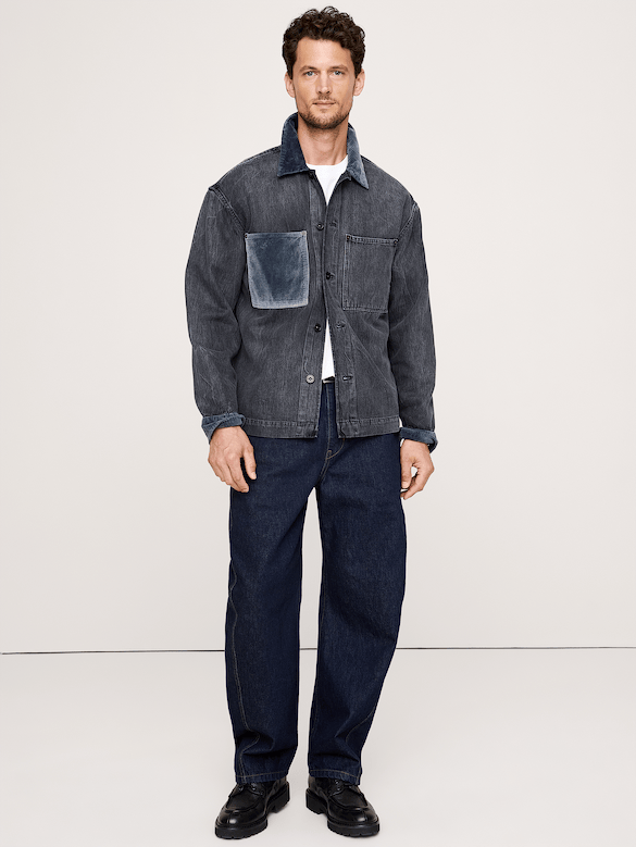 Relaxed-Fit Italian Denim Overshirt