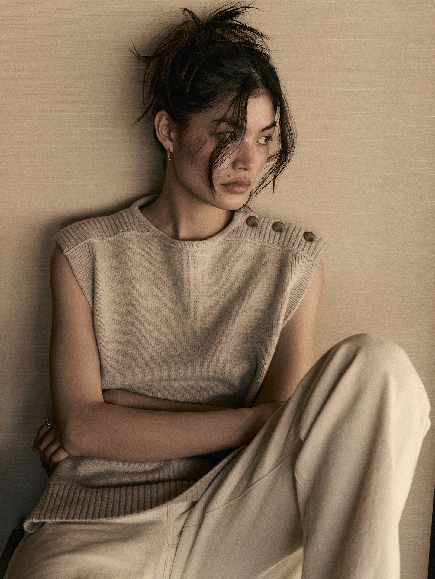 Image number 4 showing, Wool-Cashmere Side-Snap Sweater Vest