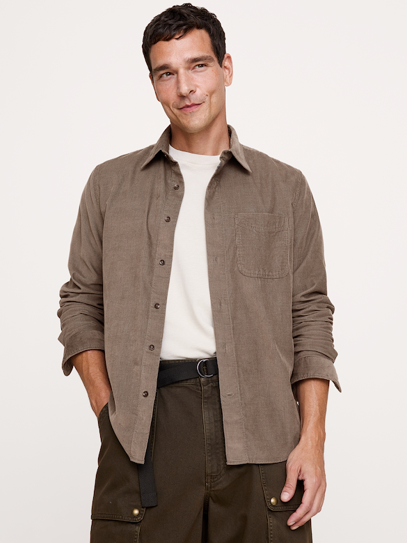 Standard-Fit Lightweight Corduroy Shirt
