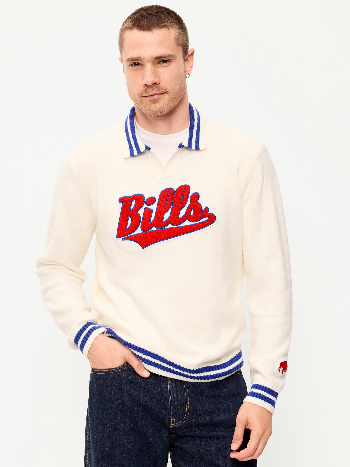 Buffalo Bills Collared Sweater for Men