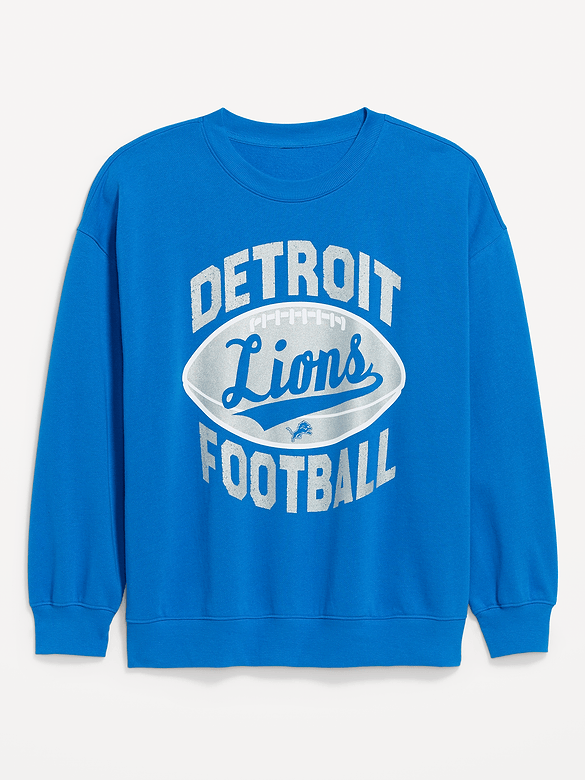 Detroit Lions Oversized Fleece Sweatshirt for Women
