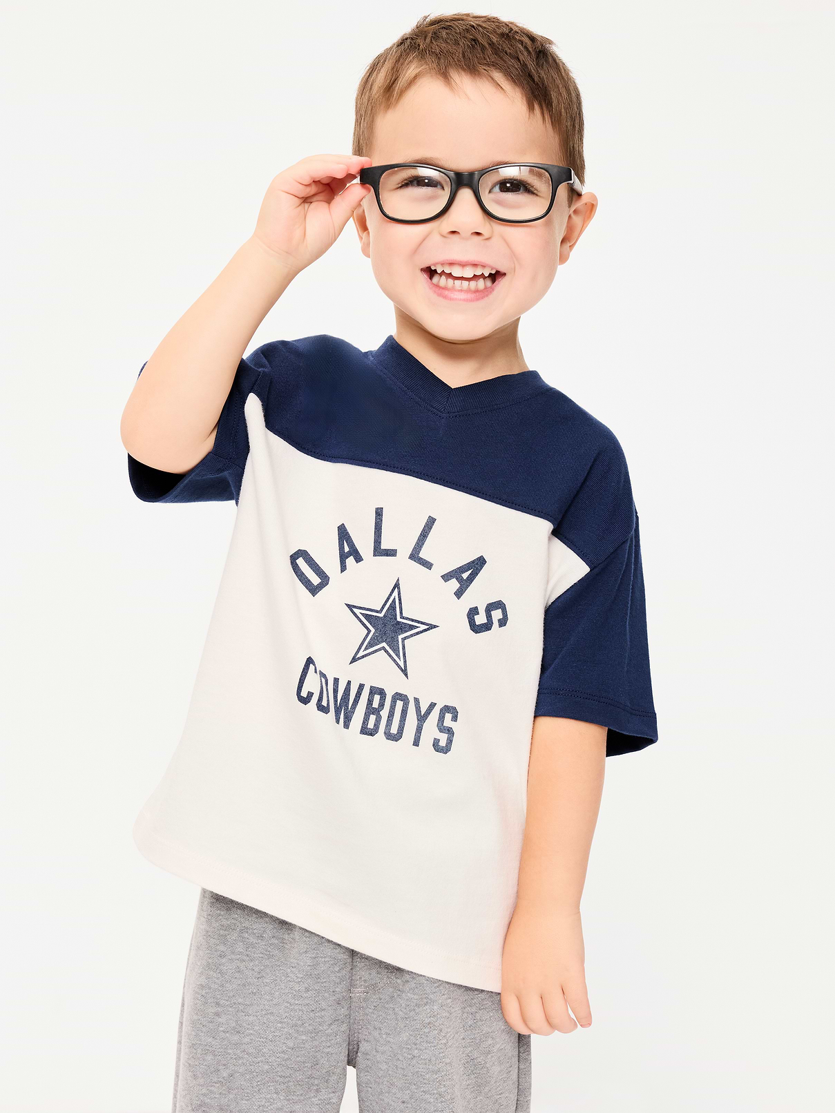 Image number 1 showing, Dallas Cowboys Oversized Graphic Football T-Shirt for Toddler Boys