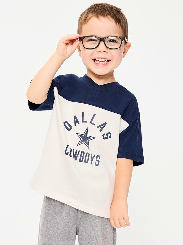 Dallas Cowboys Oversized Graphic Football T-Shirt for Toddler Boys