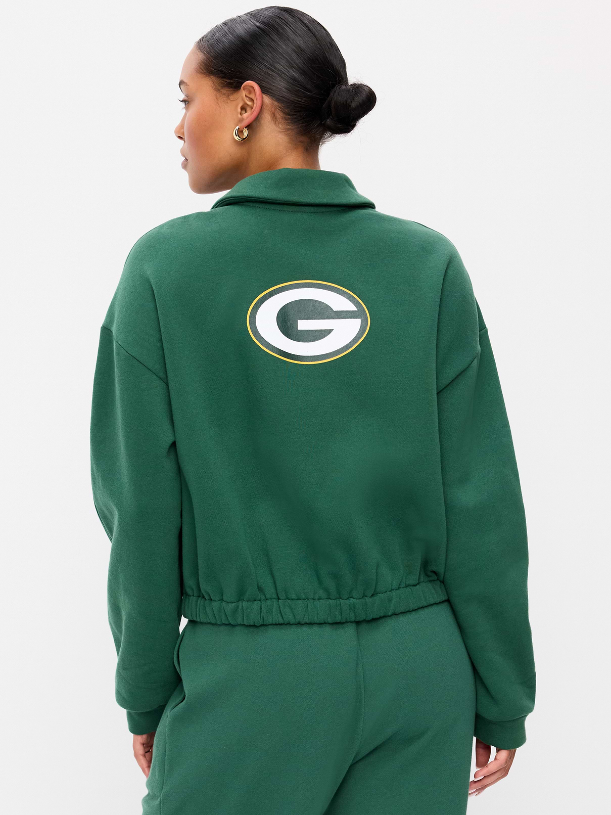 Image number 2 showing, Green Bay Packers Oversized Fleece Bomber Jacket for Women