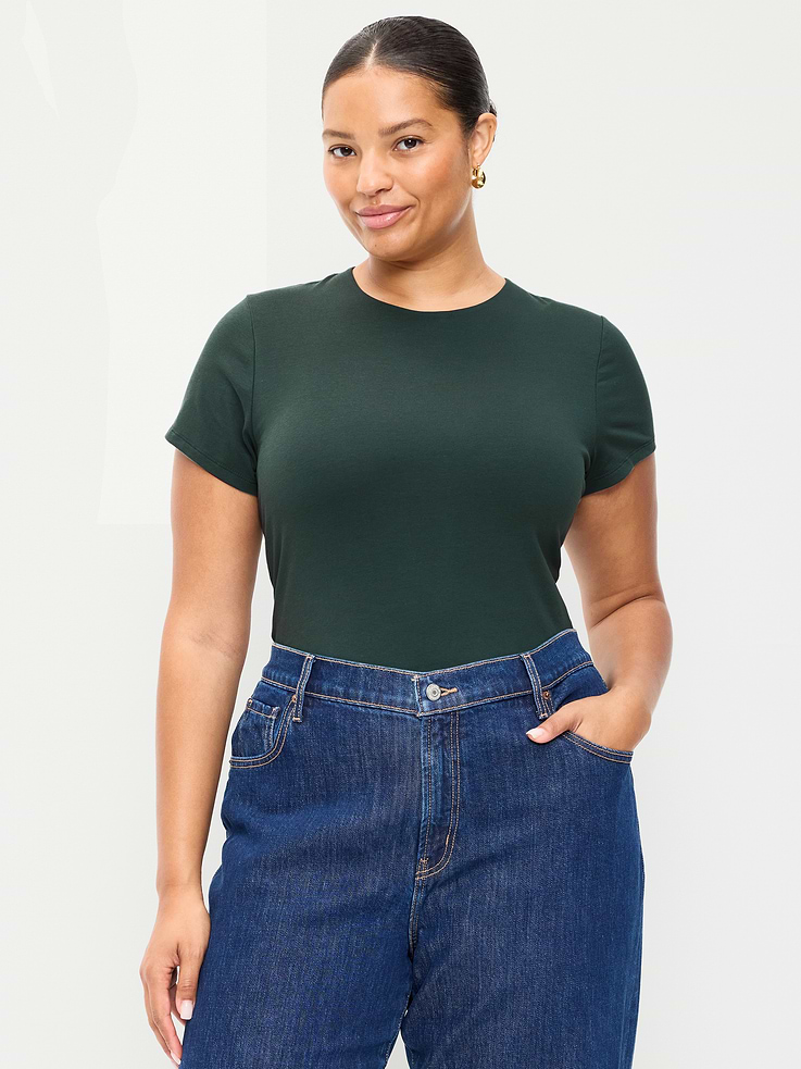 Image 5 of 6, Hug Double-Layer Short-Sleeve Top