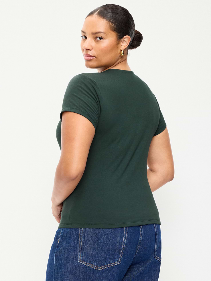 Image 6 of 6, Hug Double-Layer Short-Sleeve Top