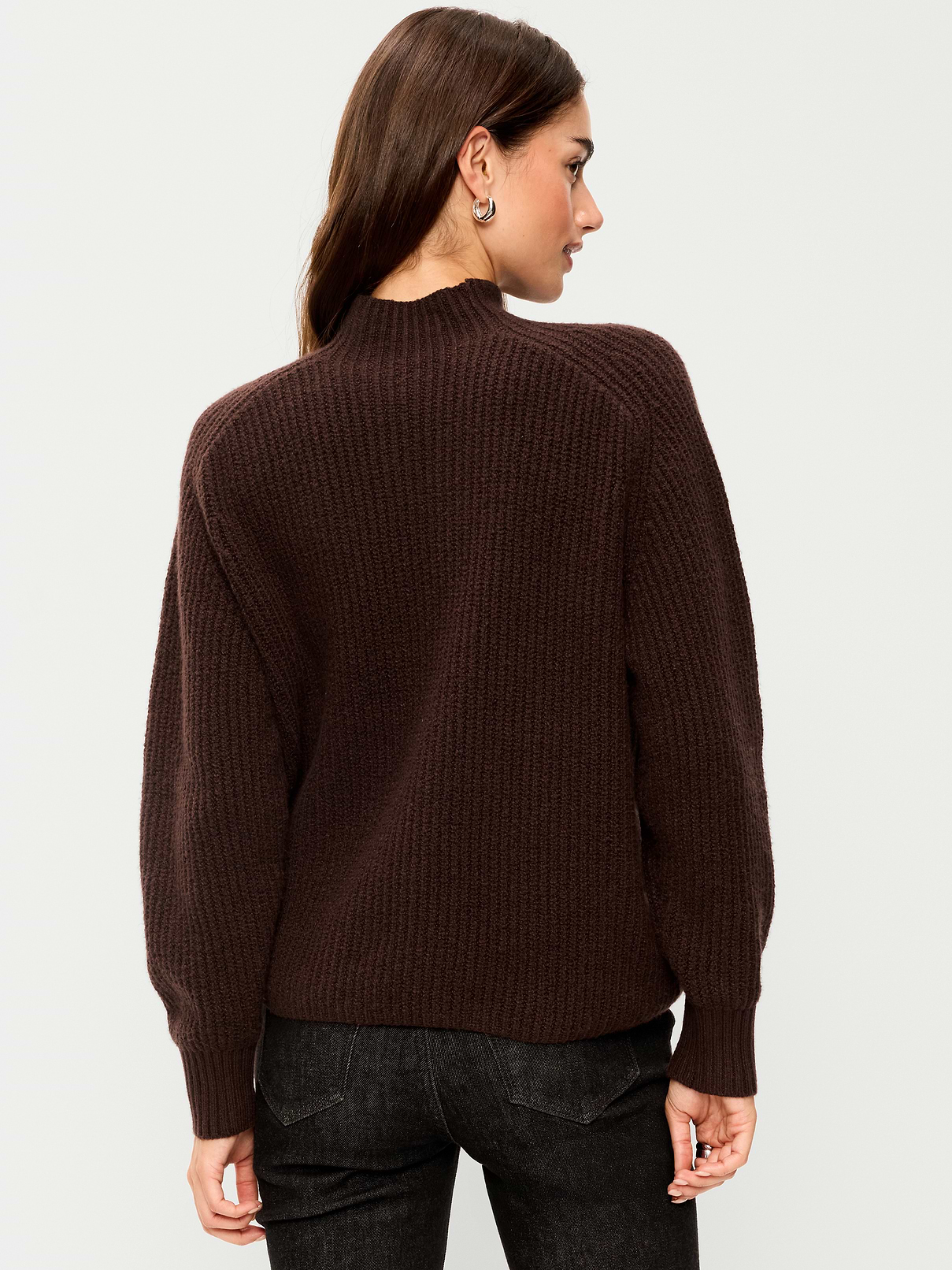 Image 2 of 5, SoSoft Mock-Neck Shaker Sweater, New