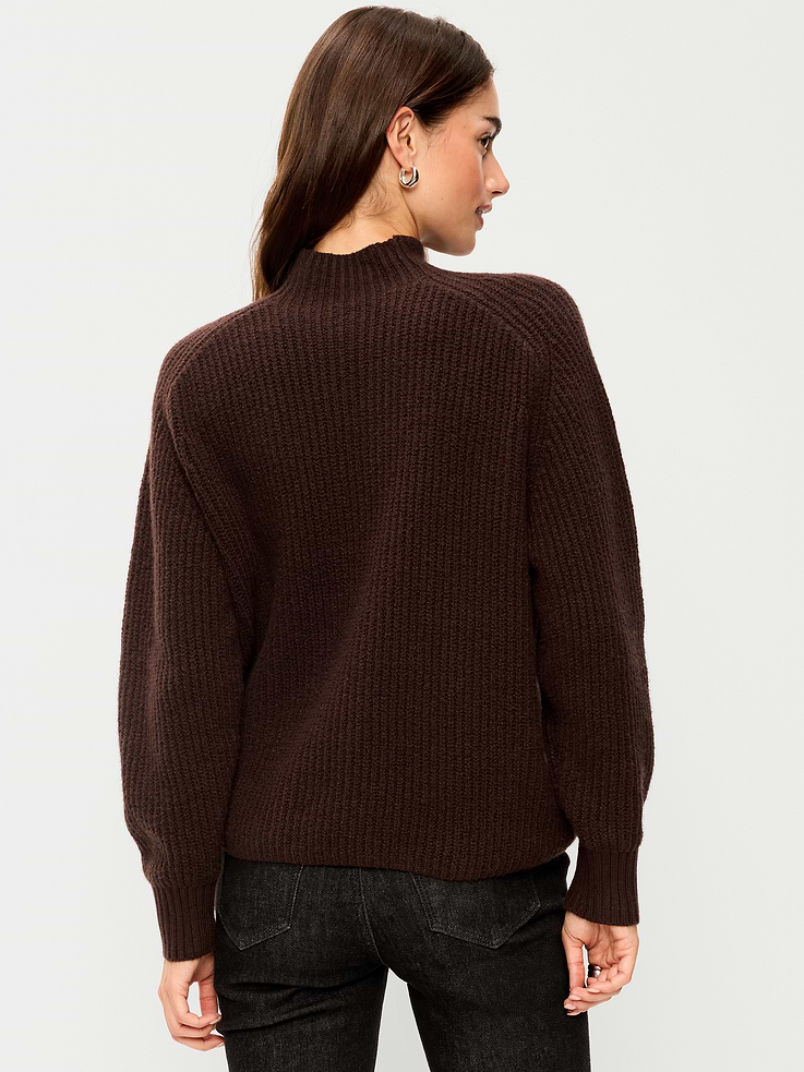 Image 2 of 5, SoSoft Mock-Neck Shaker Sweater