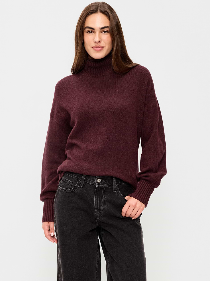 Image 1 of 4, Featuring SoSoft. Feels like cashmere, wears like a year-round fave., turtleneck, long raglan sleeves, rib-knit trim, pullover style, Product #903424