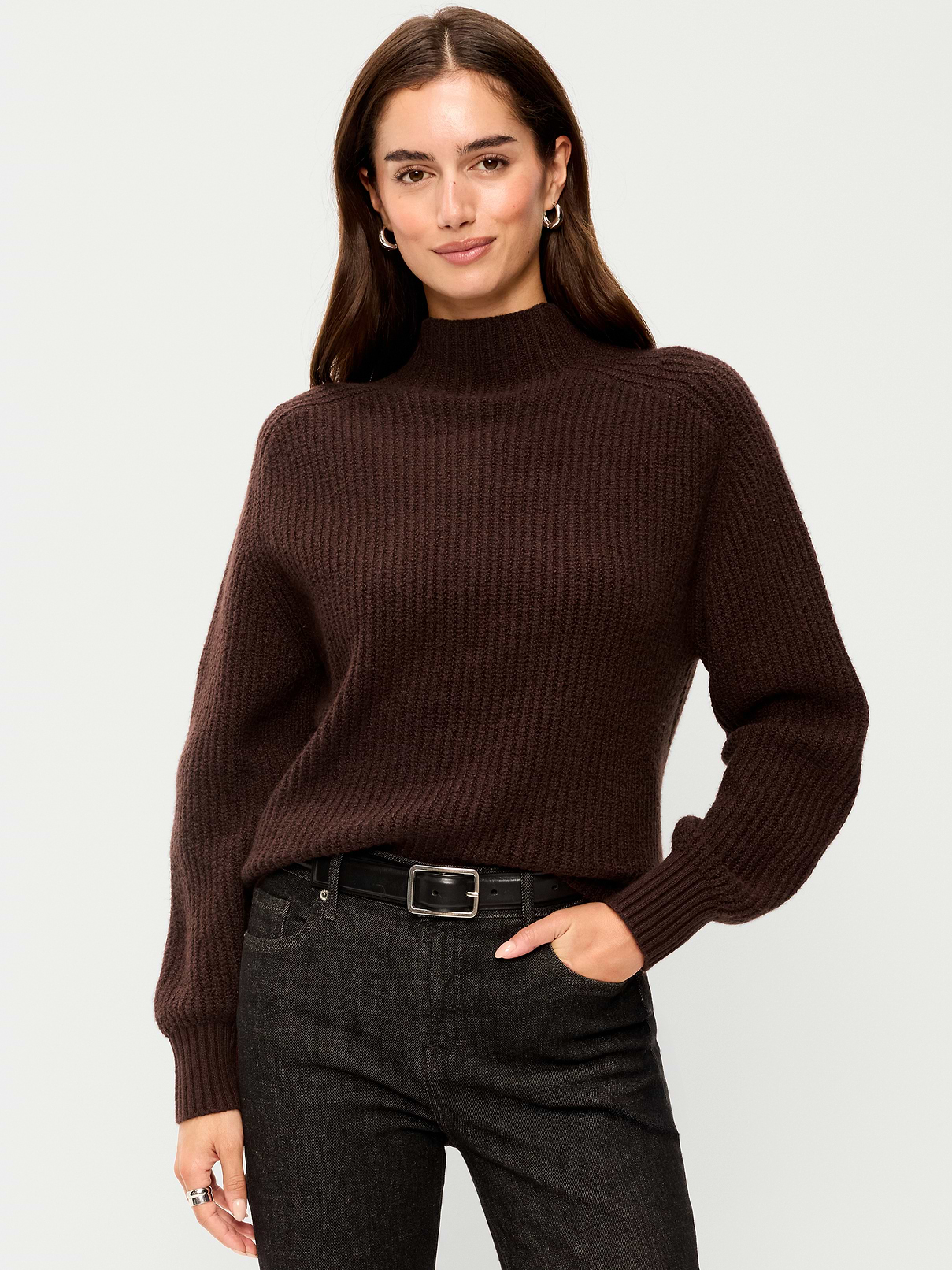 Image 1 of 5, mock neck, long sleeves, Product #903442