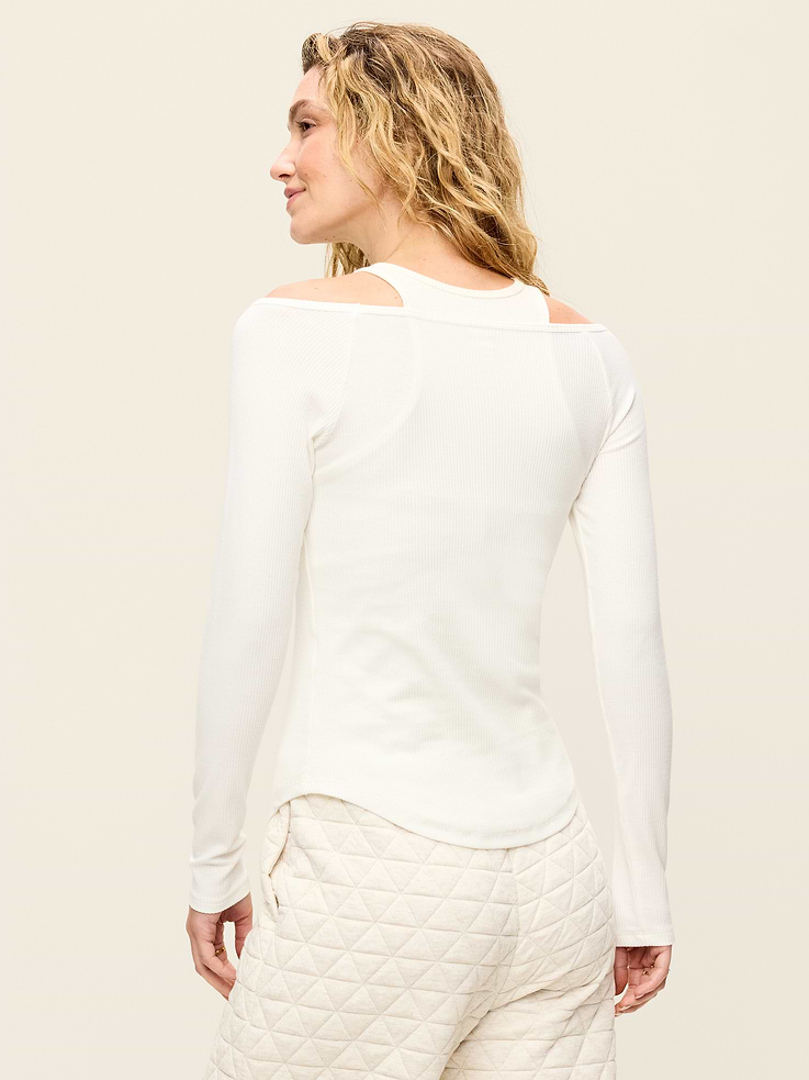 Image number 2 showing, CloudLite Ribbed Long-Sleeve Boatneck Top