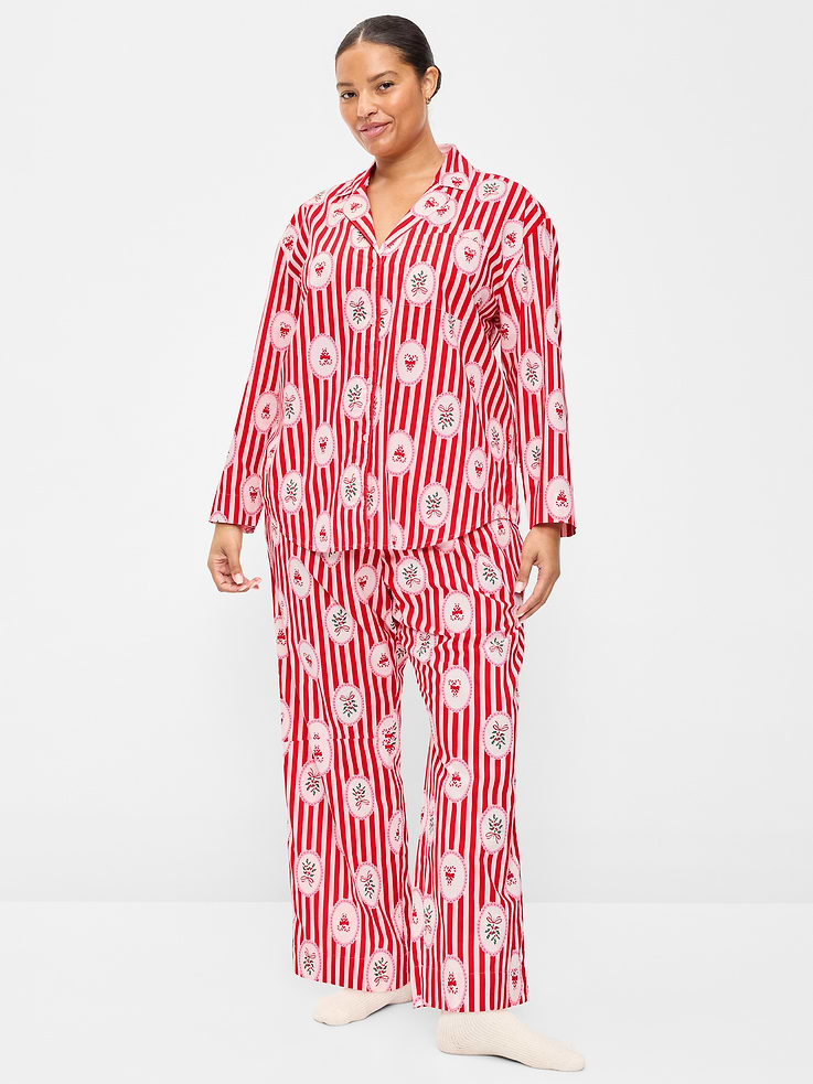 Image 7 of 8, Poplin Pajama Pant Set