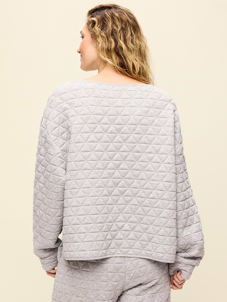 Image number 2 showing, Quilted Bounce Boatneck Sweatshirt