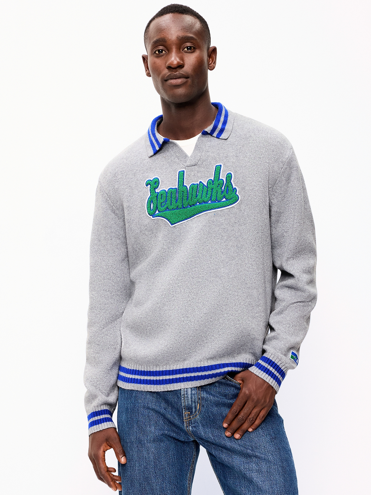 Seattle Seahawks Collared Sweater for Men | Old Navy
