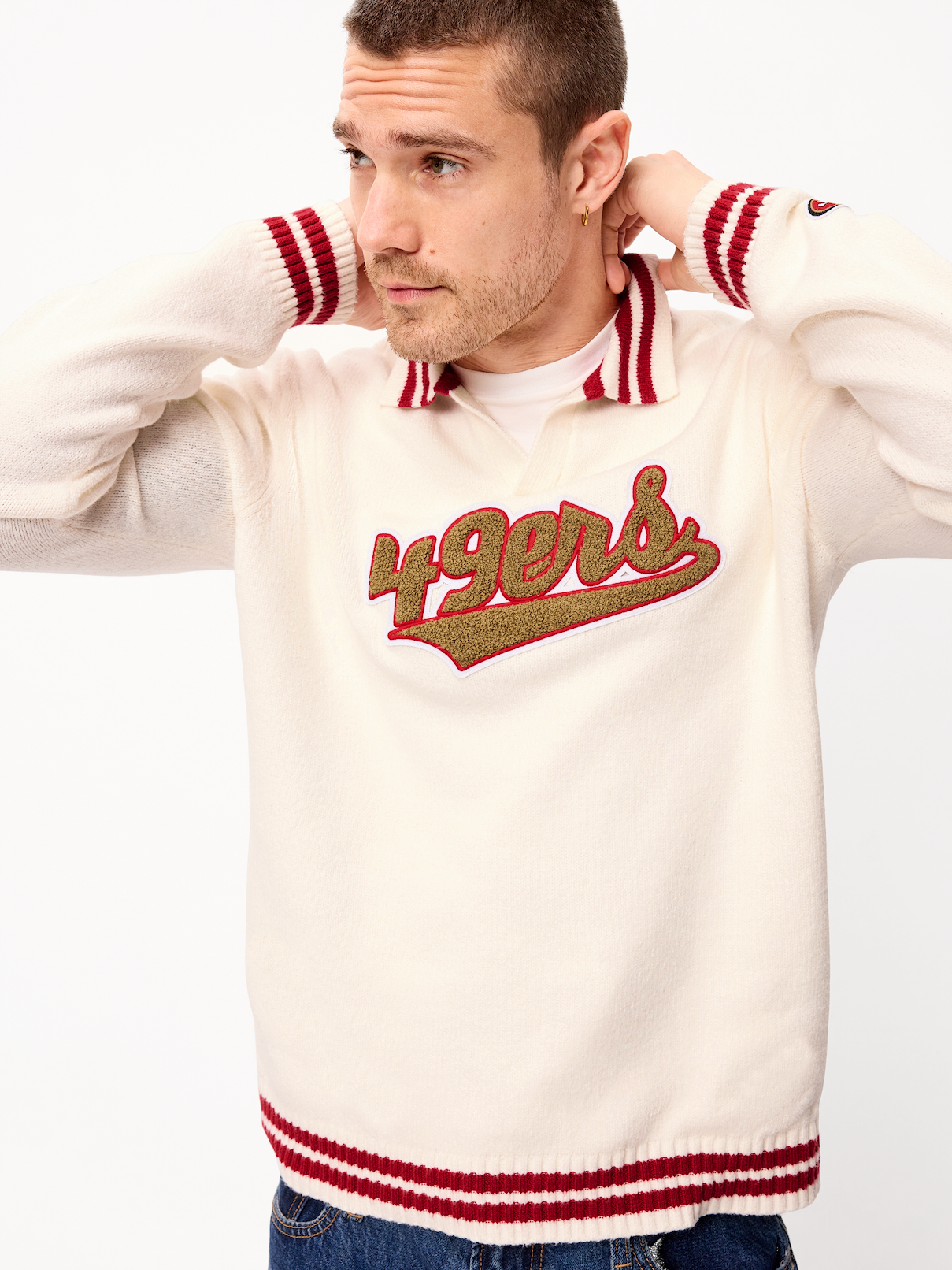 Image number 3 showing, San Francisco 49ers Collared Sweater for Men
