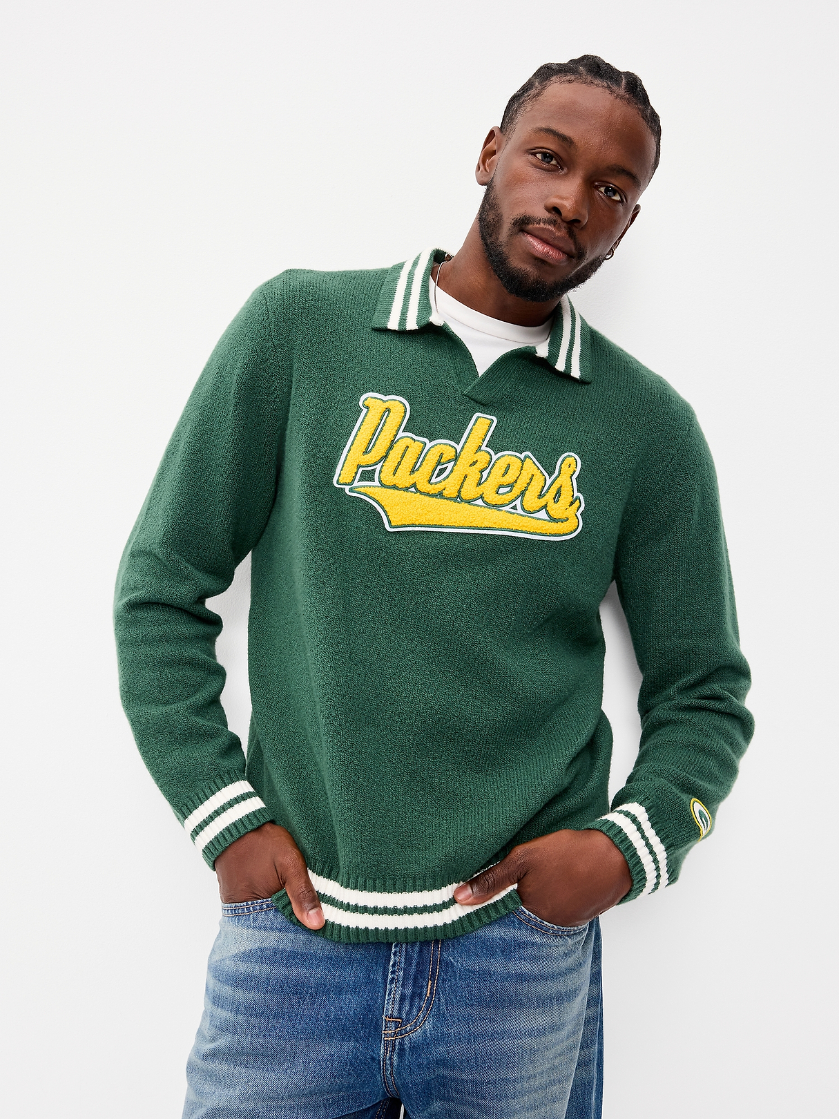 Green Bay Packers Collared Sweater for Men | Old Navy