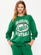 Image number 1 showing, Philadelphia Eagles Oversized Fleece Sweatshirt for Women