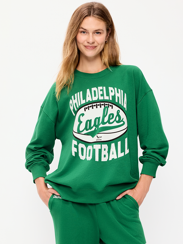 Philadelphia Eagles Oversized Fleece Sweatshirt for Women