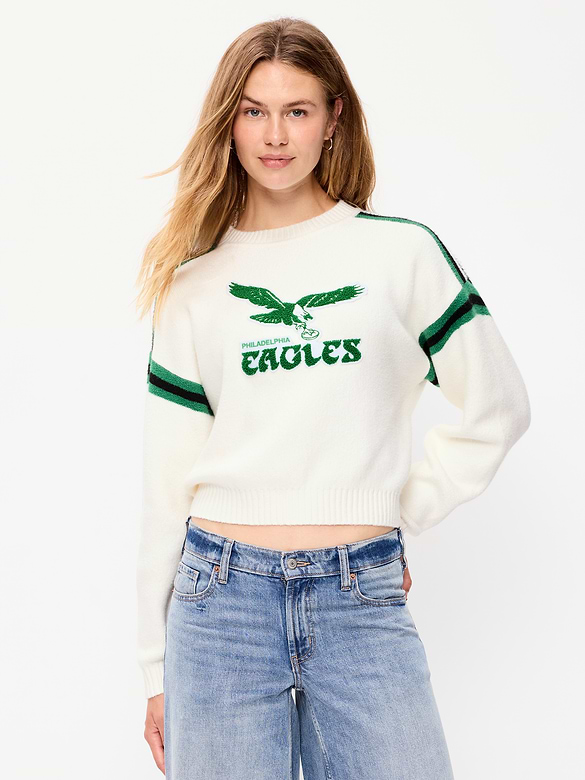 Philadelphia Eagles Cropped Sweater for Women