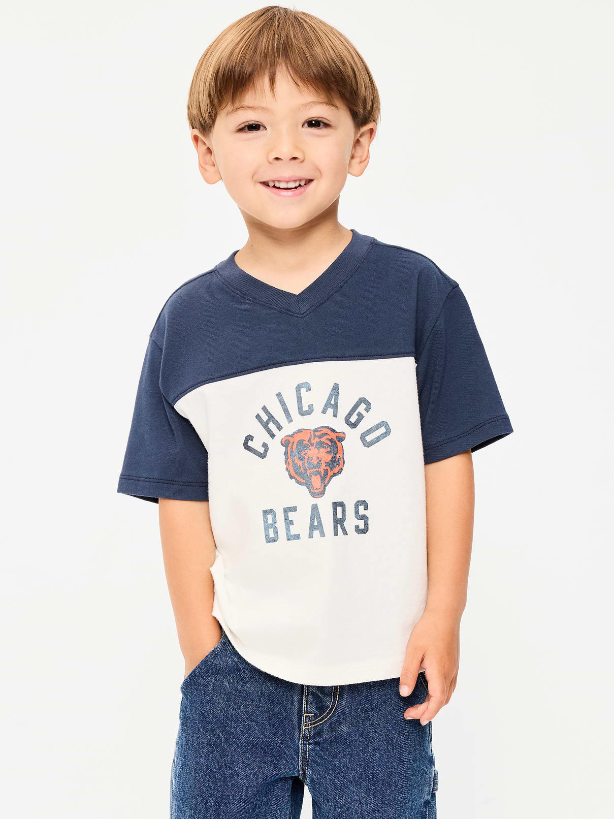 Image number 1 showing, Chicago Bears Oversized Graphic Football T-Shirt for Toddler Boys