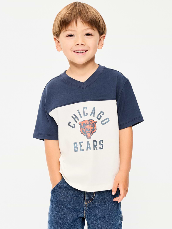 Chicago Bears Oversized Graphic Football T-Shirt for Toddler Boys
