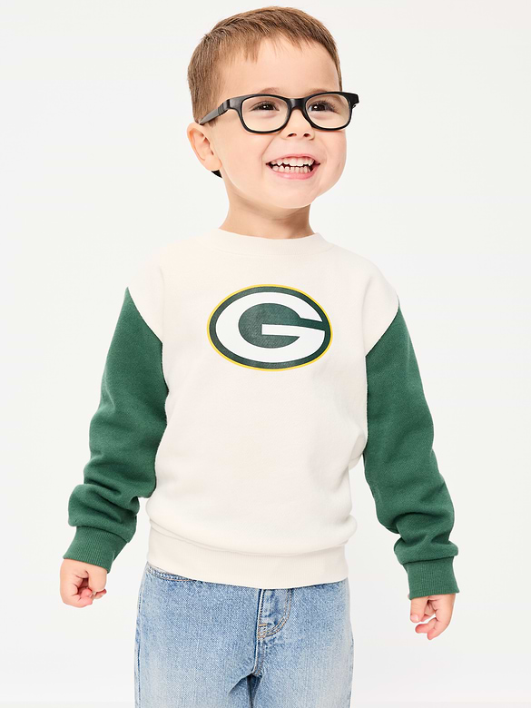 Green Bay Packers Oversized Crew-Neck Sweatshirt for Toddler Boys