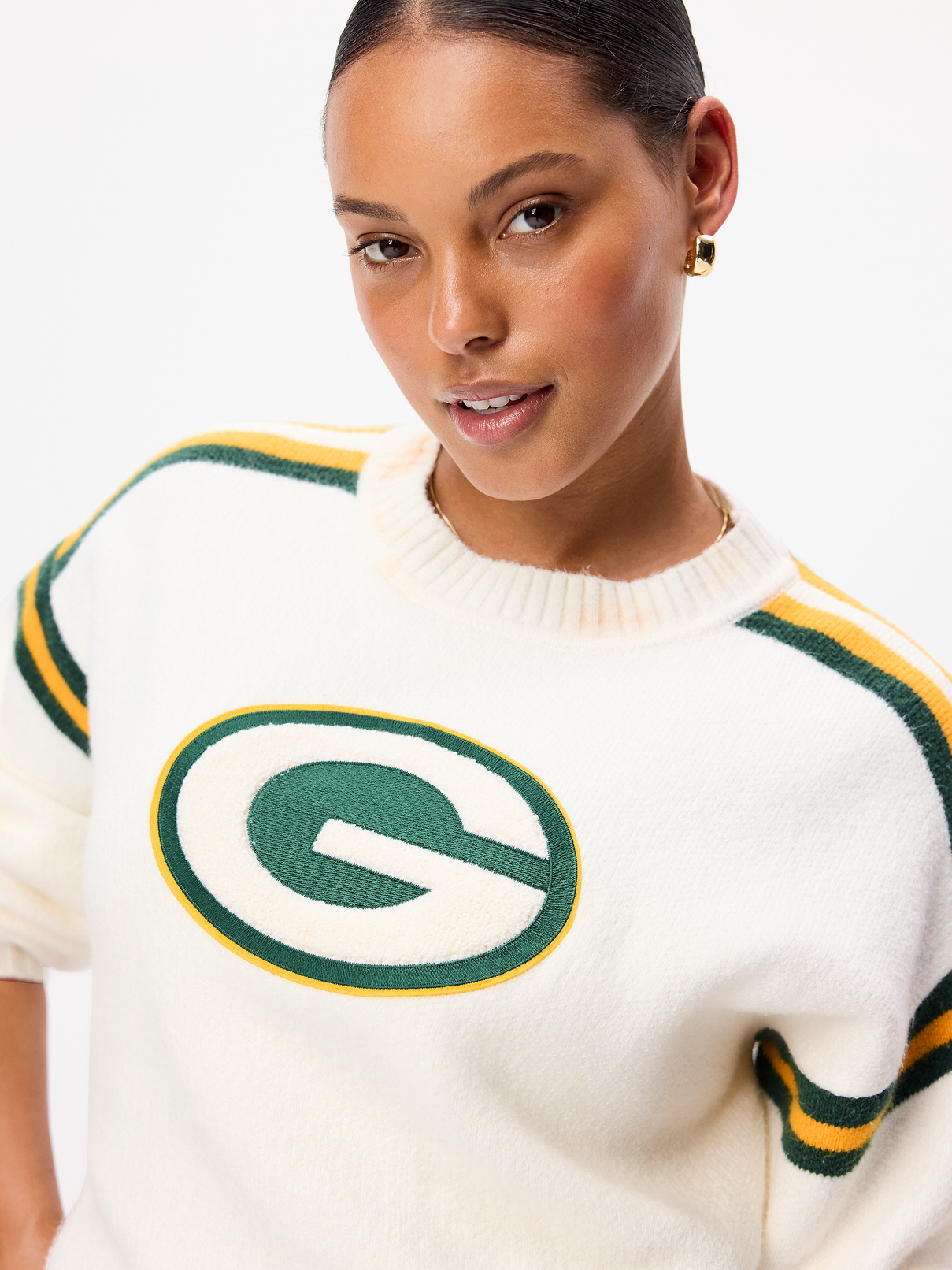 Image number 3 showing, Green Bay Packers Cropped Sweatshirt for Women