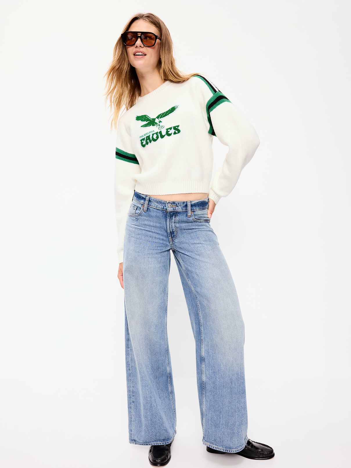 Image number 3 showing, Philadelphia Eagles Cropped Sweater for Women