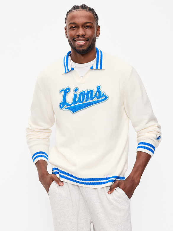 Detroit Lions Collared Sweater for Men