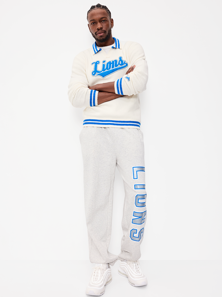 Image 3 of 6, Detroit Lions Collared Sweater for Men