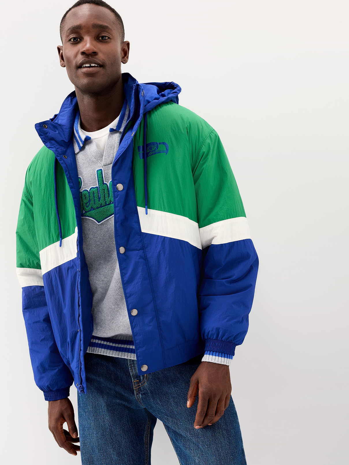 Image number 3 showing, Seattle Seahawks Oversized Jacket for Adults