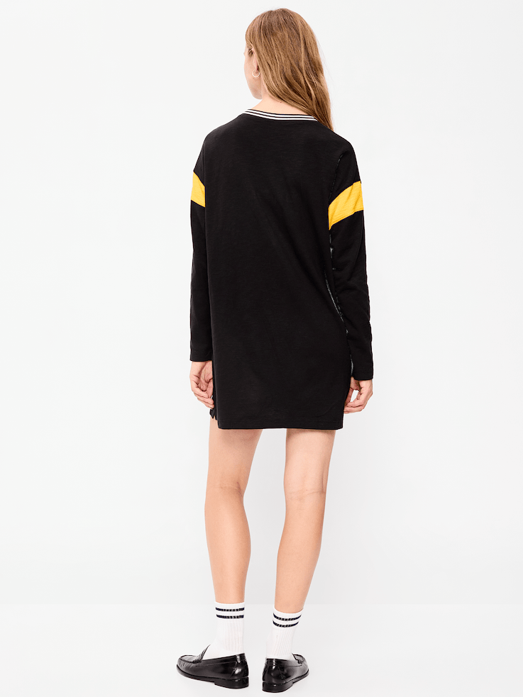 Image 2 of 5, Pittsburgh Steelers Oversized Mini Football Dress for Women