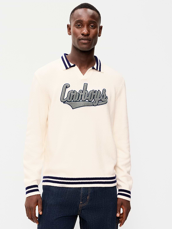Dallas Cowboys Collared Sweater for Men