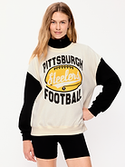 Image number 1 showing, Pittsburgh Steelers Oversized Fleece Sweatshirt for Women
