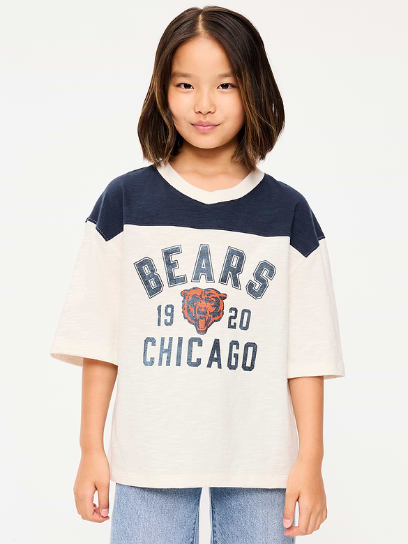 Chicago Bears Oversized Graphic Football T-Shirt for Girls