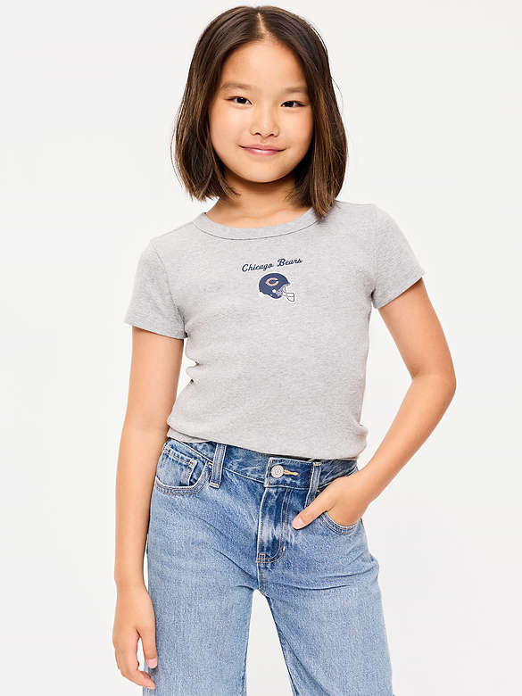 Chicago Bears Fitted Graphic T-Shirt for Girls