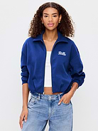 Image number 1 showing, Buffalo Bills Oversized Fleece Bomber Jacket for Women
