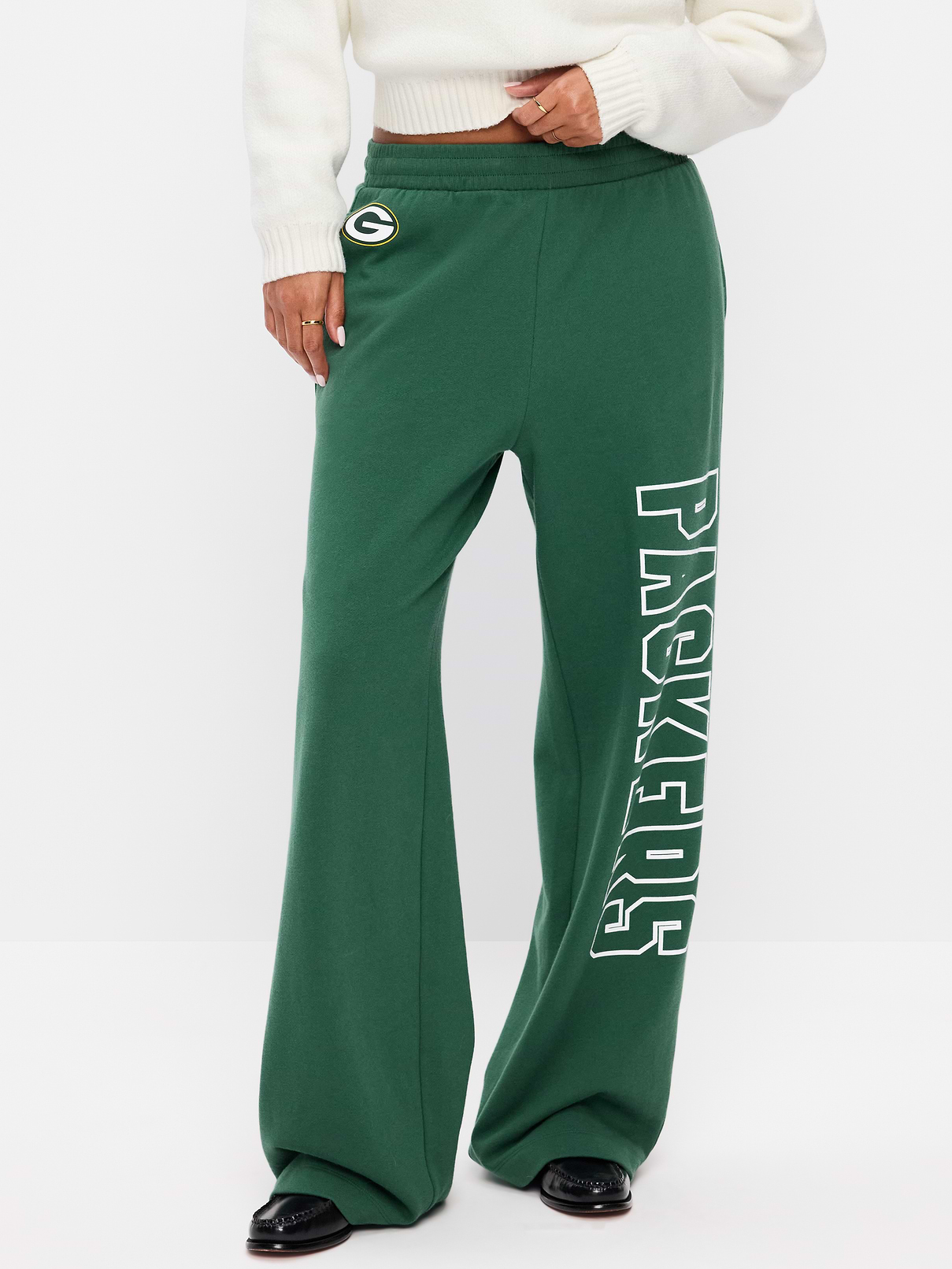 Image number 3 showing, Green Bay Packers High-Waisted SoComfy Wide-Leg Sweatpants for Women