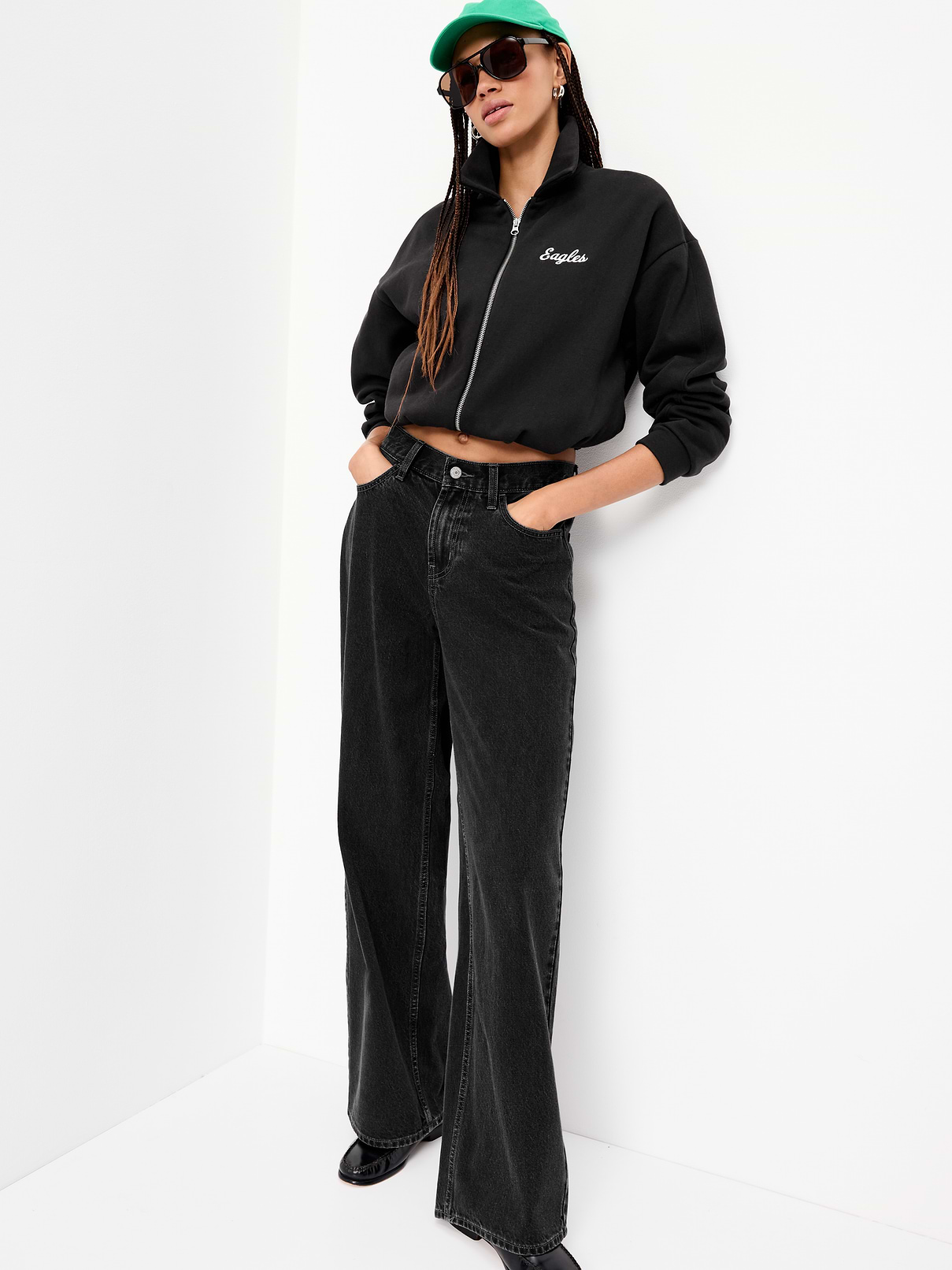 Image number 4 showing, Philadelphia Eagles Oversized Fleece Bomber Jacket for Women