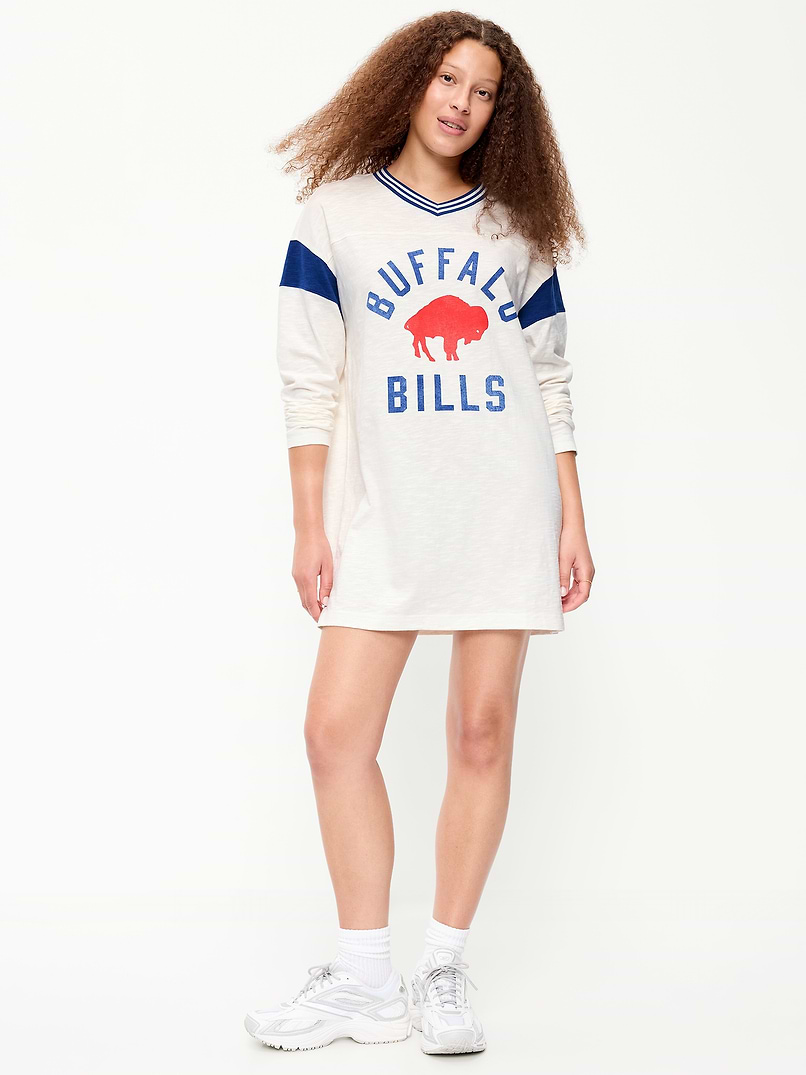 bills jersey dress Buffalo Oversized Mini Football for Women Men Pants