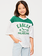 Image number 1 showing, Philadelphia Eagles Oversized Graphic Football T-Shirt for Girls