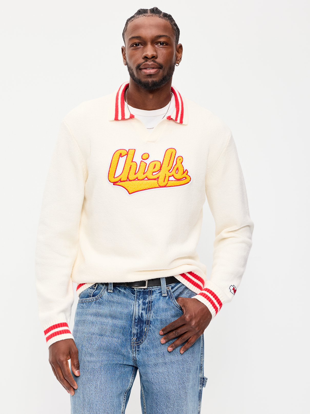 Image number 1 showing, Kansas City Chiefs Collared Sweater for Men